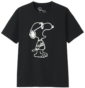KAWS x Uniqlo x Peanuts Joe Kaws Yawn Outline Baju-T Hitam Buy KAWS x Uniqlo x Peanuts Joe Kaws Yawn Outline Baju-T Hitam
