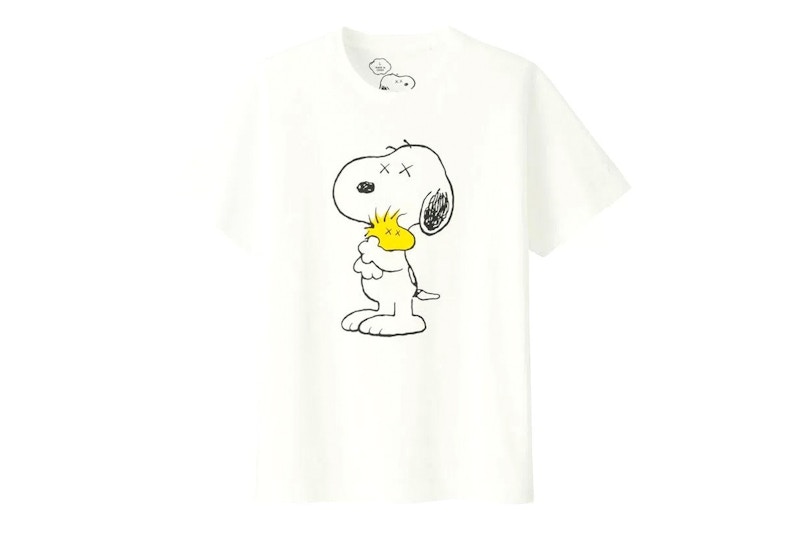 KAWS x Uniqlo x Peanuts Snoopy & Woodstock Tee White