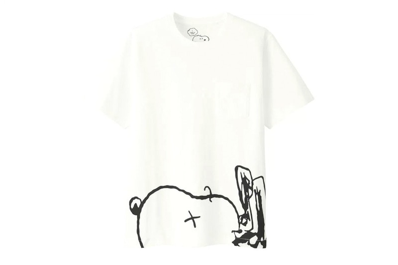 KAWS x Uniqlo x Peanuts Snoopy Face Pocket Tee White