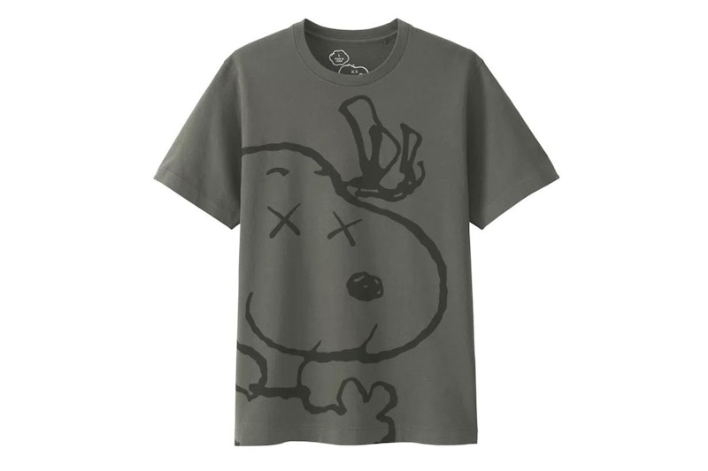 KAWS x Uniqlo x Peanuts Snoopy Face Tee Gray