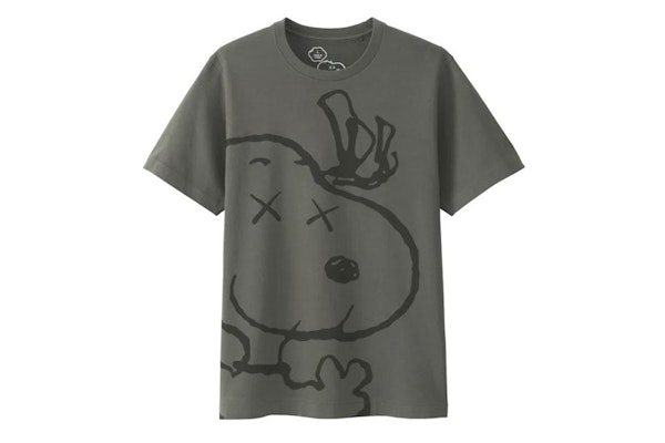 KAWS x Uniqlo x Peanuts Snoopy Face Tee Gray Buy KAWS x Uniqlo x Peanuts Snoopy Face Tee Gray