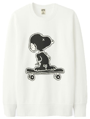 KAWS x Uniqlo x Peanuts Snoopy Skateboarding Sweatshirt (US Sizing) White Buy KAWS x Uniqlo x Peanuts Snoopy Skateboarding Sweatshirt (US Sizing) White