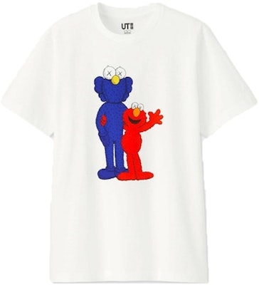 KAWS x Uniqlo x Sesame Street BFF Elmo Tee (JP Sizing) White Buy KAWS x Uniqlo x Sesame Street BFF Elmo Tee (JP Sizing) White