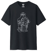 KAWS x Uniqlo x Sesame Street Companion Trash Can Outline Tee Black KAWS x Uniqlo x Sesame Street Companion Trash Can Outline Tee Black