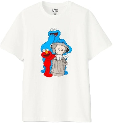 KAWS x Uniqlo x Sesame Street Companion Trash Can Tee (Japanese Sizing) White Buy KAWS x Uniqlo x Sesame Street Companion Trash Can Tee (Japanese Sizing) White