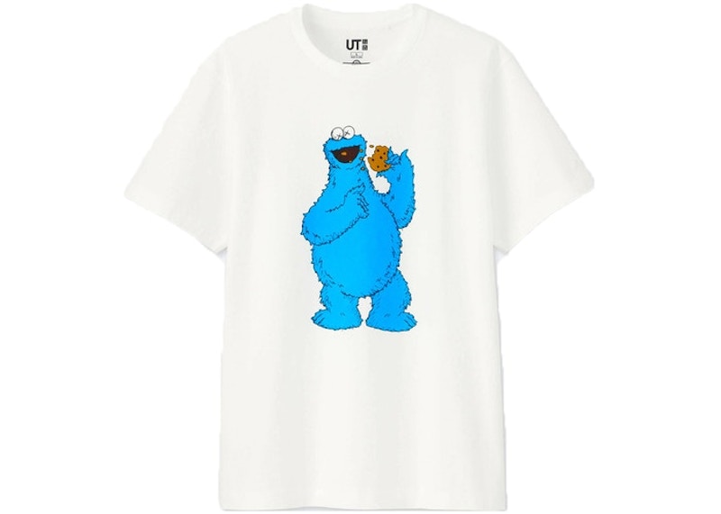 KAWS x Uniqlo x Sesame Street Cookie Monster Tee (JP Sizing) White