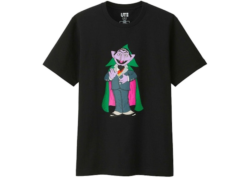 KAWS x Uniqlo x Sesame Street Count Von Count Tee (JP Sizing) Black