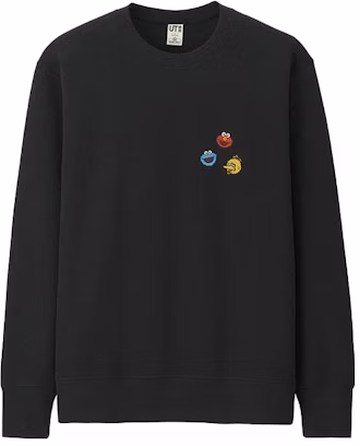 kaws-x-uniqlo-x-sesame-street-elmo-cookie-monster-big-bird-heads-sweatshirt-black