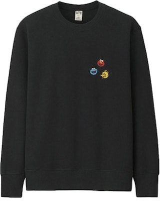 KAWS x Uniqlo x Sesame Street Elmo Cookie Monster Big Bird Heads Sweatshirt (US Sizing) Black Buy KAWS x Uniqlo x Sesame Street Elmo Cookie Monster Big Bird Heads Sweatshirt (US Sizing) Black