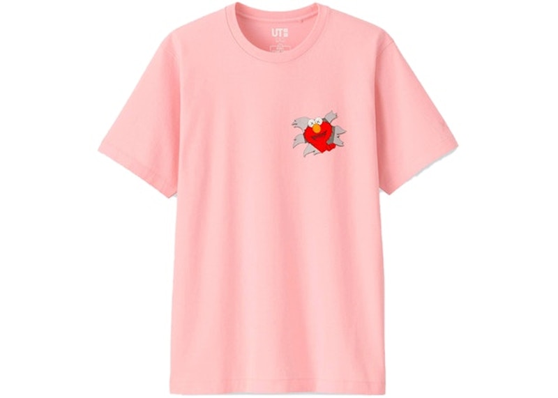 KAWS x Uniqlo x Sesame Street Elmo Tee (JP Sizing) Pink