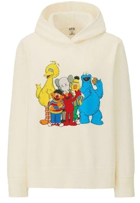 KAWS x Uniqlo x Sesame Street Group #2 Hoodie Natural Buy KAWS x Uniqlo x Sesame Street Group #2 Hoodie Natural
