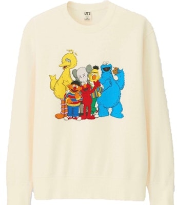 KAWS x Uniqlo x Sesame Street Group #2 Sweatshirt (Japanese Sizing) Natural Buy KAWS x Uniqlo x Sesame Street Group #2 Sweatshirt (Japanese Sizing) Natural
