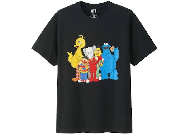 KAWS x Uniqlo x Sesame Street Group #2 Tee (JP Sizing) Black