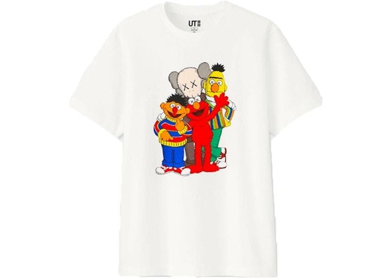 KAWS x Uniqlo x Sesame Street Group Tee (JP Sizing) White