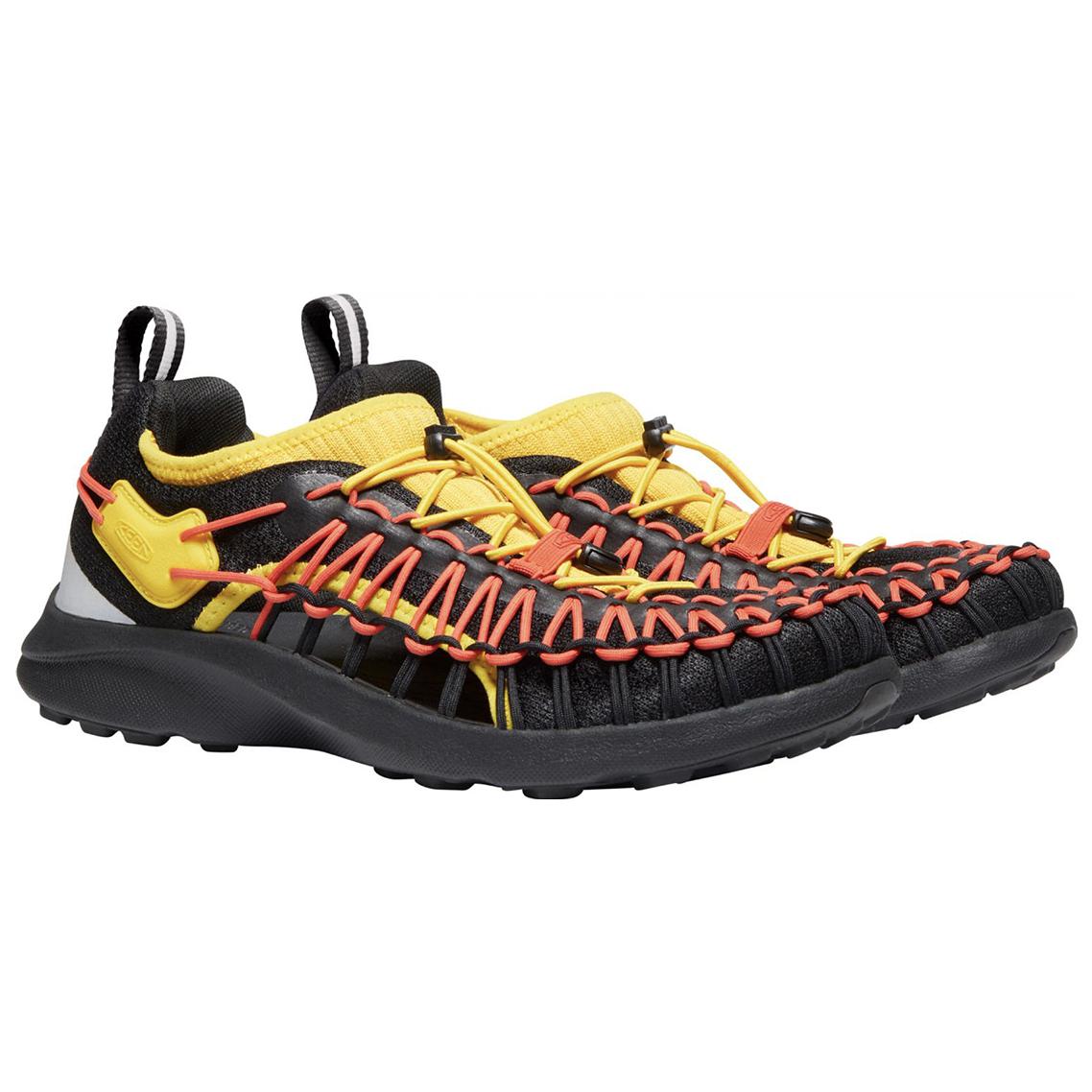 Lookbook BEAMS x KEEN UNEEK系列 溯溪鞋 運動戶外休閒鞋 時尚運動涼鞋 男款 黃紅黑