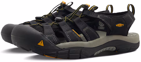 Shop KEEN Newport H2 戶外休閒低幫防滑耐磨透氣運動涼鞋溯溪鞋 男款 黑色/墨綠色