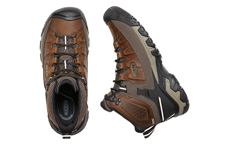 Shop KEEN Targhee 3 中筒防水徒步登山鞋 防滑耐磨休閒鞋 低筒 戶外功能鞋 男款 栗色枯葉棕