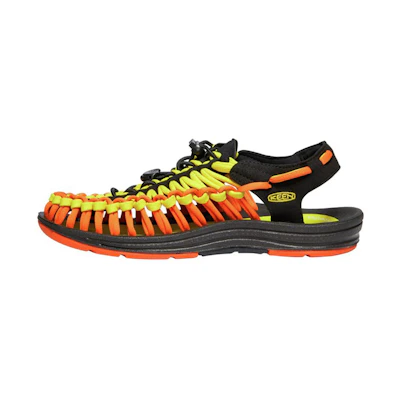 KEEN Uneek Collaboration Sandals 'Black Yellow Flame'