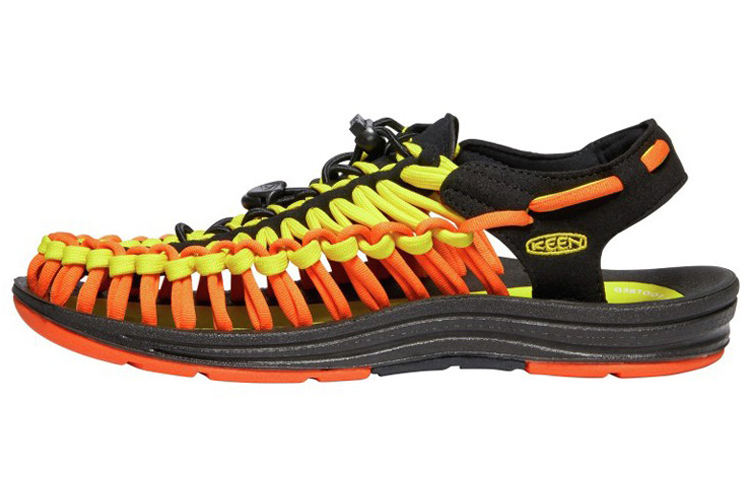 KEEN Uneek Collaboration Sandals 'Black Yellow Flame' 1020796