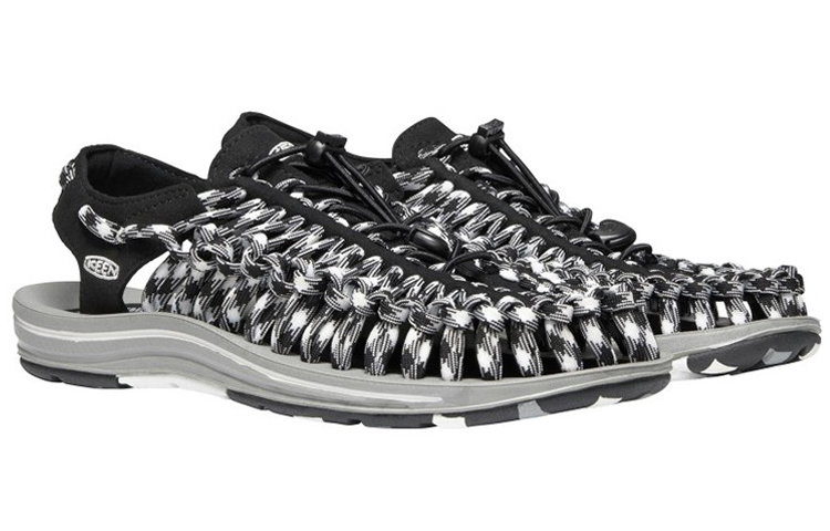 Order KEEN Uneek 涼鞋 黑灰白色