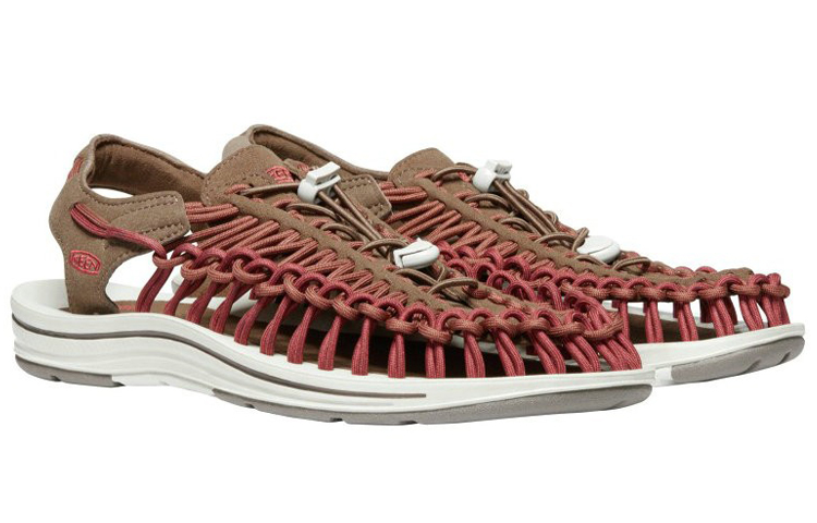 Order KEEN Uneek Sandals 'Dark Brown Brick Red' 1020784