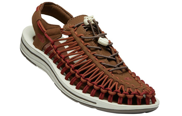 Lookbook KEEN Uneek Sandals 'Dark Brown Brick Red' 1020784