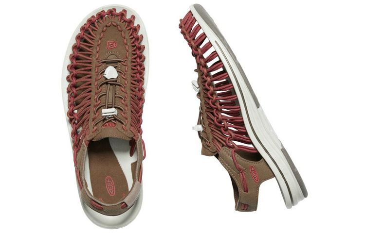 Shop KEEN Uneek Sandals 'Dark Brown Brick Red' 1020784