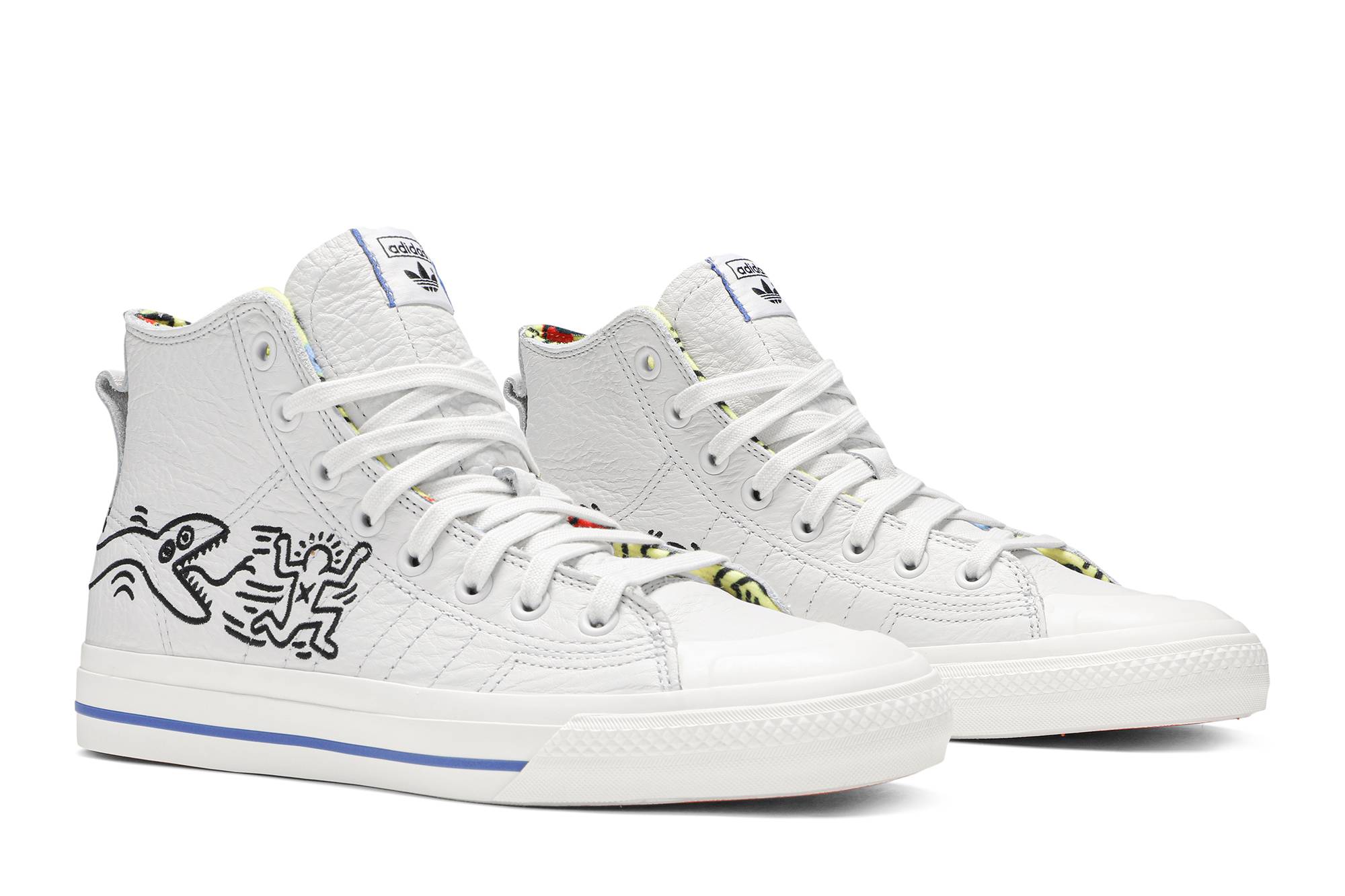 Cheap Keith Haring x adidas Nizza High RF 'Pop Art' Sepatu Sneakers EE9297
