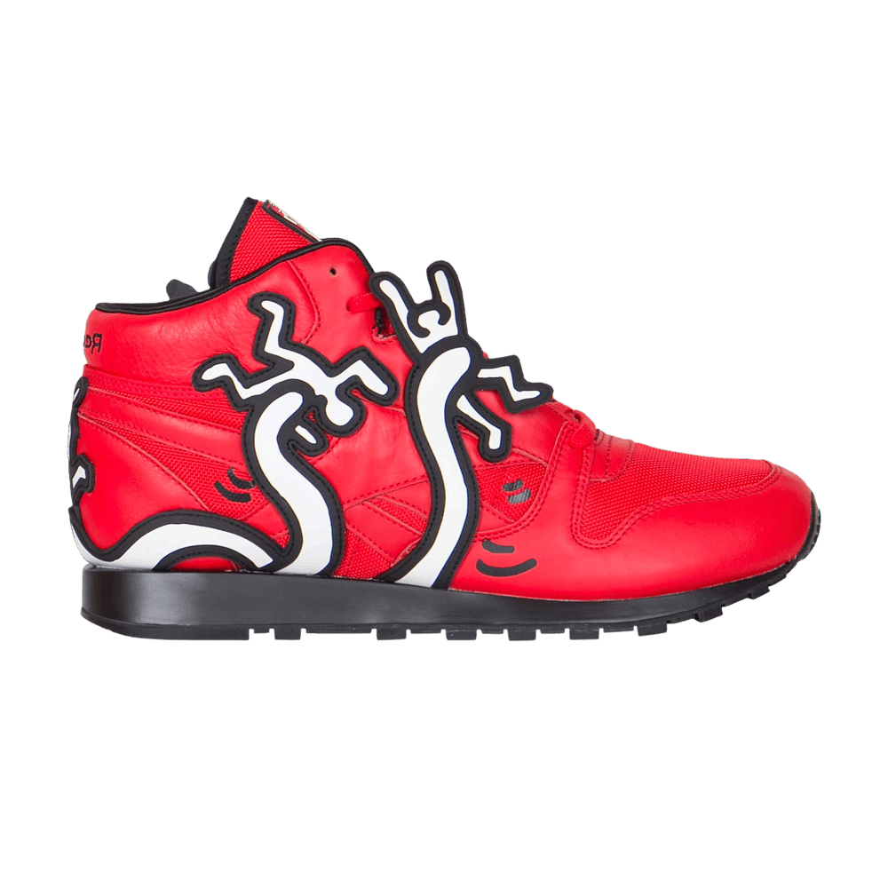Keith Haring x Reebok Classic Leather Mid LUX 'Techy Red' V53698 ...