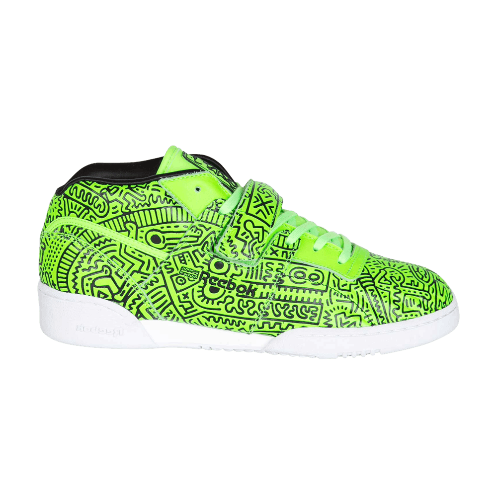 Keith Haring x Reebok Workout Mid Strap INT 'Neon Green' V59366