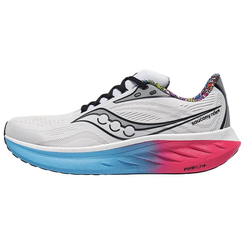 Keith Haring x Saucony Ride 18 Running Shoes Grey Blue Pink Comfortable Trainers S21000-350