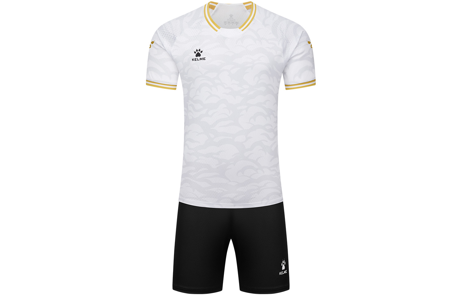 Kelme Colorblock Logo Print Short Sleeve Tee & Breathable Soccer Shorts Unisex Set 8451ZB1253