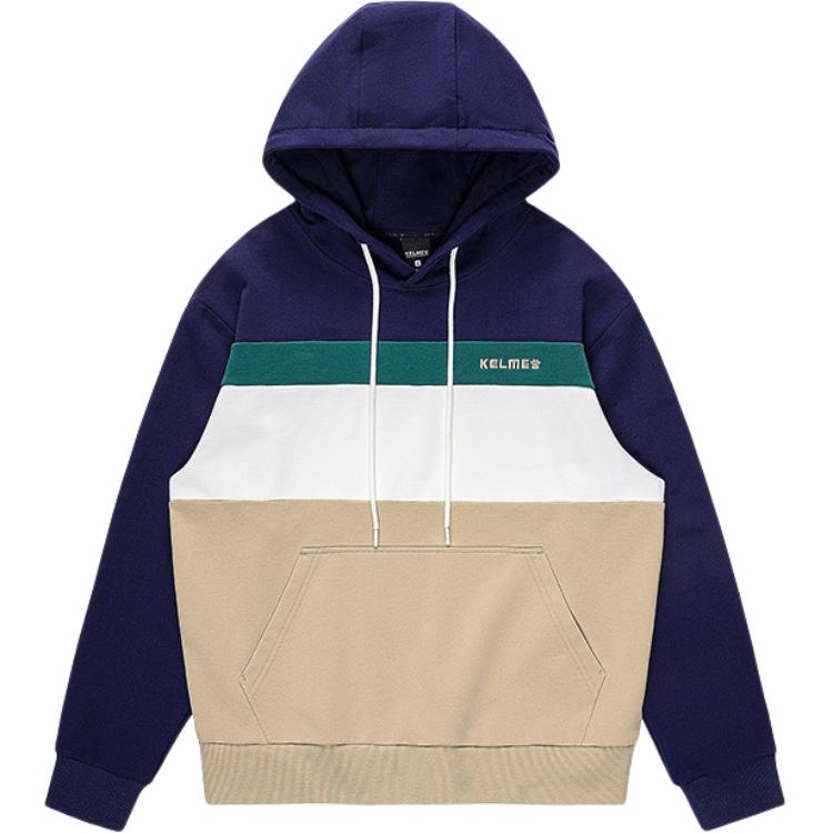 Kelme Colorblock Pullover Hoodie Long Sleeve Casual Sweatshirt 6136TT1045