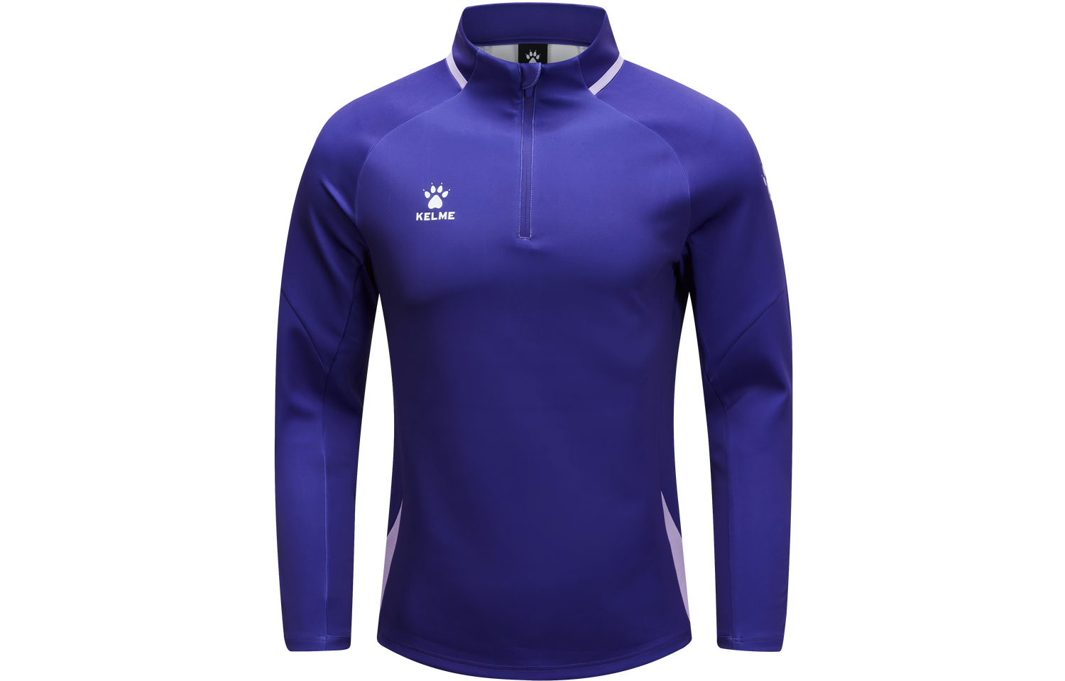 Kelme Quarter-Zip Pullover Sweatshirt with Colorblock Logo Design. 8461TT1029