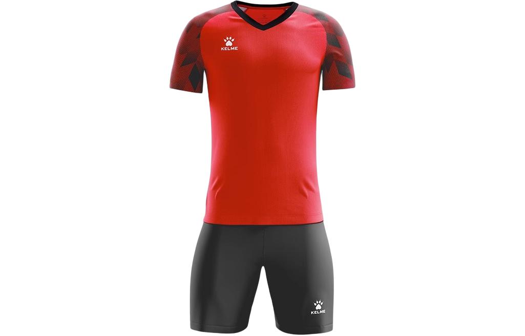 Kelme Soccer V-Neck Raglan Tee & Elastic Shorts Set Unisex 9251ZB1001