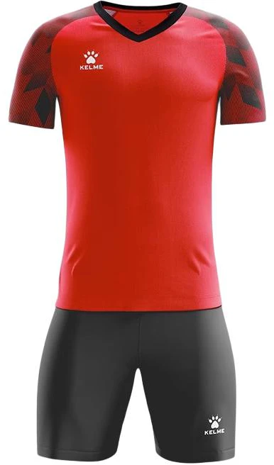 kelme-soccer-v-neck-raglan-tee-and-elastic-shorts-set-unisex-9251-zb-1001