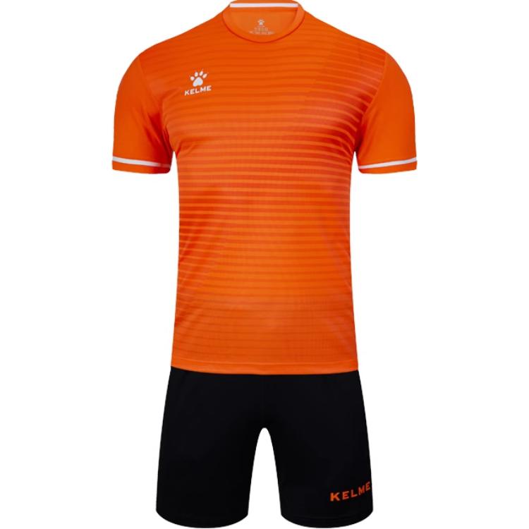 Kelme Striped Short-Sleeve Top & Mid-Waist Shorts Football Set Unisex 3801169