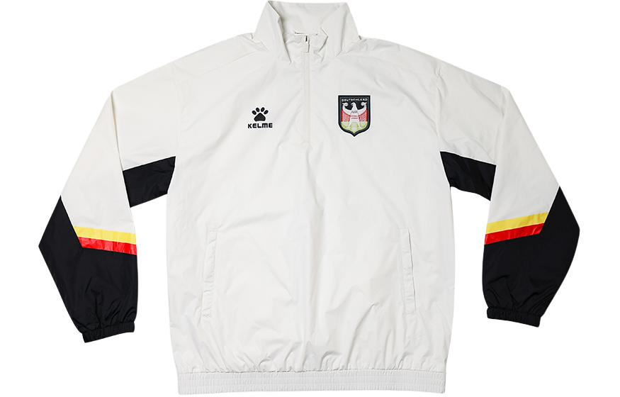 Kelme White High-Neck Football Jacket 2022 World Cup National Team. 8261WT1041