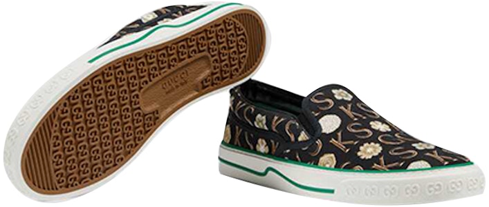 GUCCI 古馳 Tennis 1977系列 藝術家Ken Scott印花板鞋 黑色 Details for GUCCI 古馳 Tennis 1977系列 藝術家Ken Scott印花板鞋 黑色