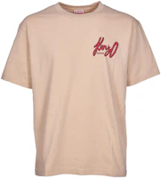KENZO Beige Crewneck Letter Print Short Sleeve T-Shirt. FD65TS1194SG-12 KENZO Beige Crewneck Letter Print Short Sleeve T-Shirt. FD65TS1194SG-12
