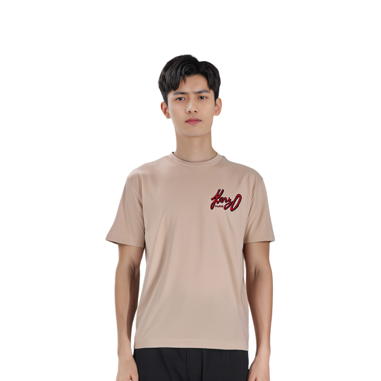 KENZO  Beige Crewneck Letter Print Short Sleeve T-Shirt. FD65TS1194SG-12 圖 5