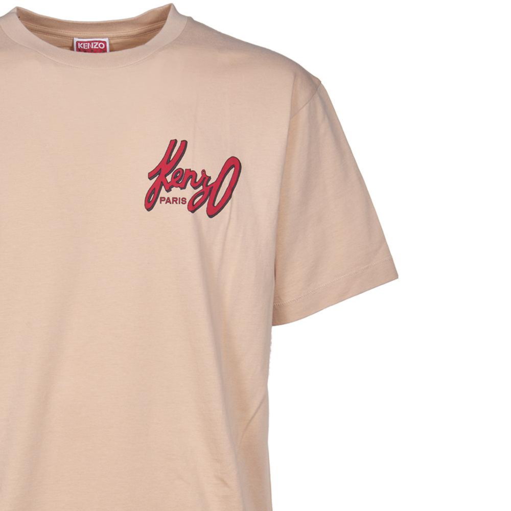 KENZO  Beige Crewneck Letter Print Short Sleeve T-Shirt. FD65TS1194SG-12 圖 6