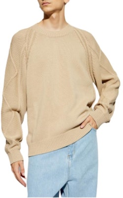 KENZO Beige Solid Knit Crewneck Sweater Lengan Panjang. FE65PU4813CF-11 Shop KENZO Beige Solid Knit Crewneck Sweater Lengan Panjang. FE65PU4813CF-11