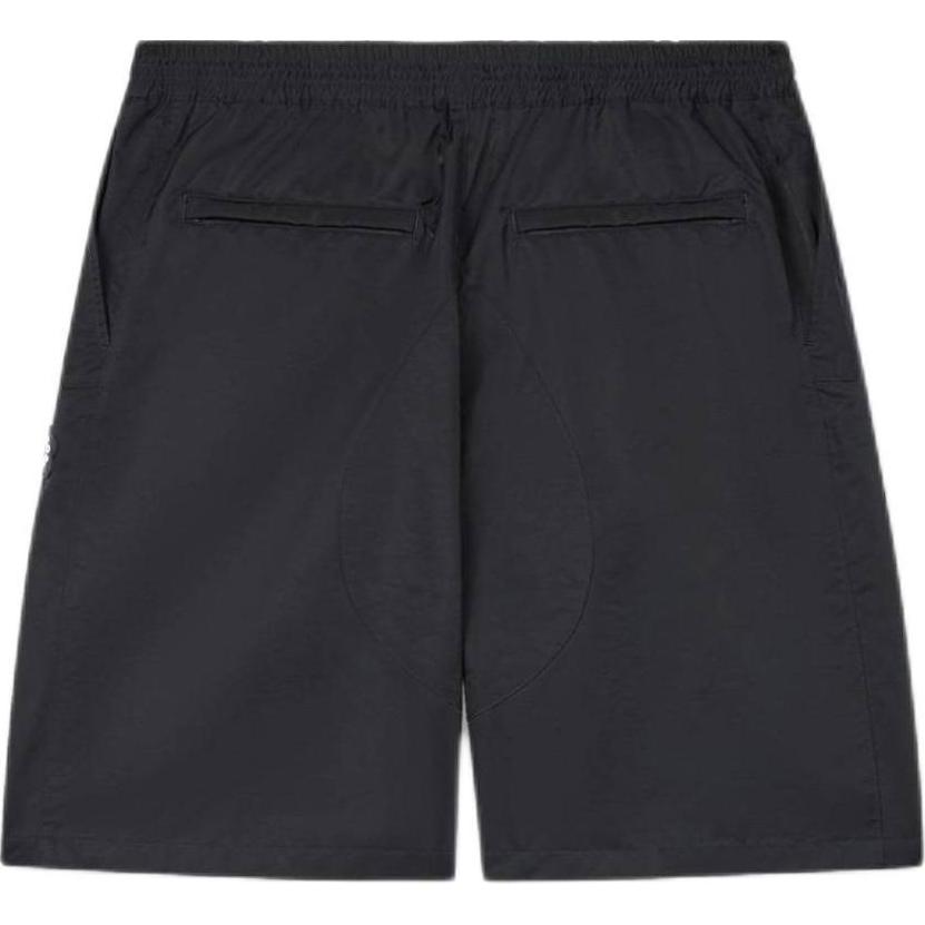 Lookbook 겐조 블랙 조절 가능한 드로스트링 자수 로고 반바지. FE65SH5049CE-99