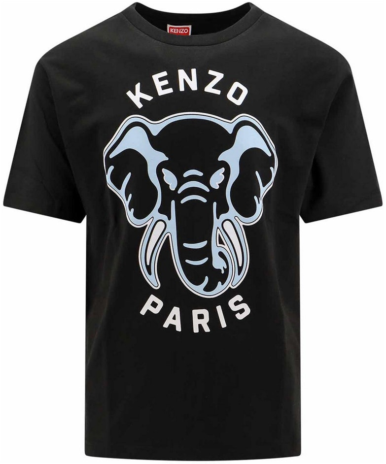 kenzo-black-animal-letter-print-crew-neck-slim-fit-t-shirt-fe-55-ts-1894-s-g99-j
