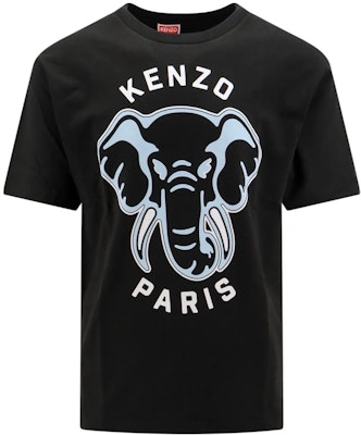 KENZO Camiseta Negra Ajustada con Estampado Animal y Letras FE55TS1894S-G99J Order KENZO Camiseta Negra Ajustada con Estampado Animal y Letras FE55TS1894S-G99J