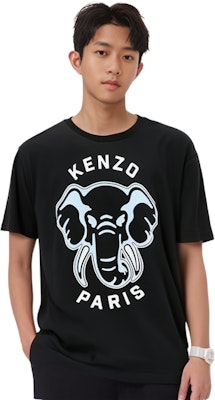 KENZO Camiseta Negra Ajustada con Estampado Animal y Letras FE55TS1894S-G99J Purchase KENZO Camiseta Negra Ajustada con Estampado Animal y Letras FE55TS1894S-G99J