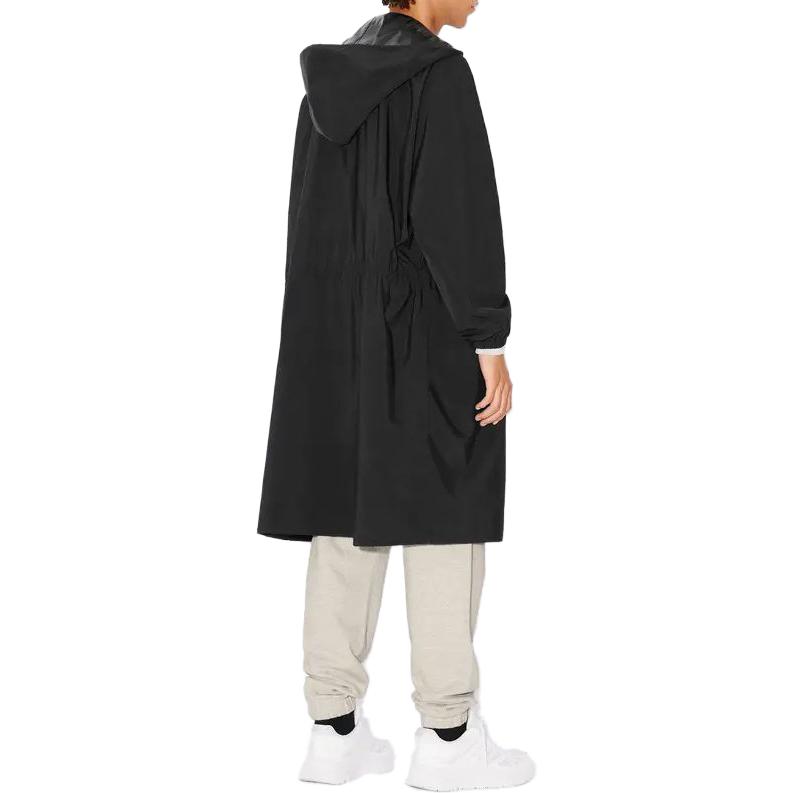 KENZO  Black Casual Windbreaker with Logo, Zipper, and Drawstring Waist. FE55BL1679NR-99 圖 5