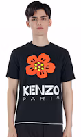 Sizing KENZO Black Crew Neck Logo Print Short Sleeve T-Shirt. 5TS4454-SO