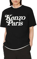 Details for KENZO Black Crew Neck T-Shirt with Letter Print Design. FE55TS1914SY-99J